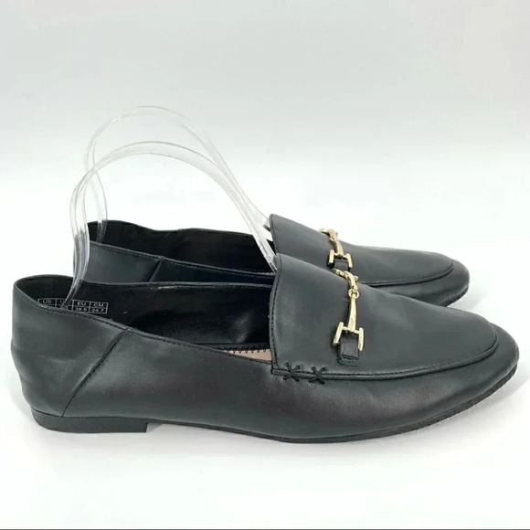 Jenn Ardor Shoes - Jenn Ardor flats size 8 38.5 black faux leather horse bit convertible loafers